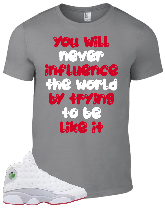 Tee To Match Air Jordan 13 Wolf Grey Influence