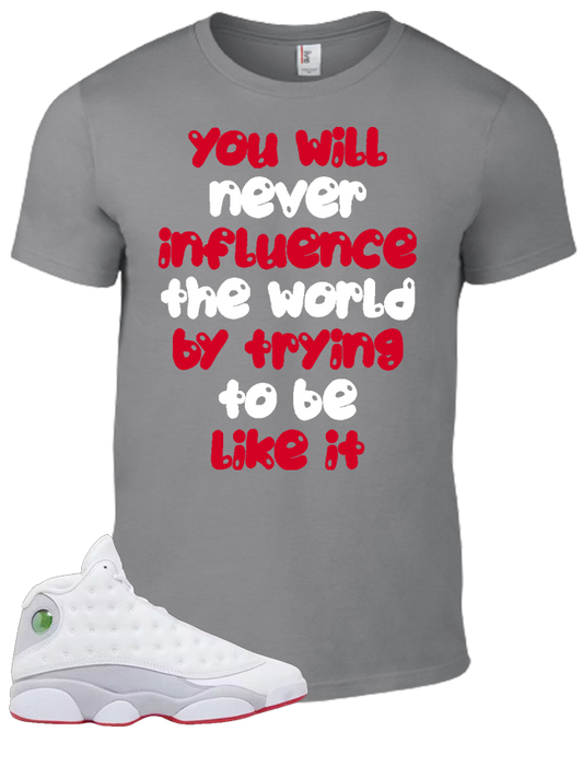 Tee To Match Air Jordan 13 Wolf Grey Influence