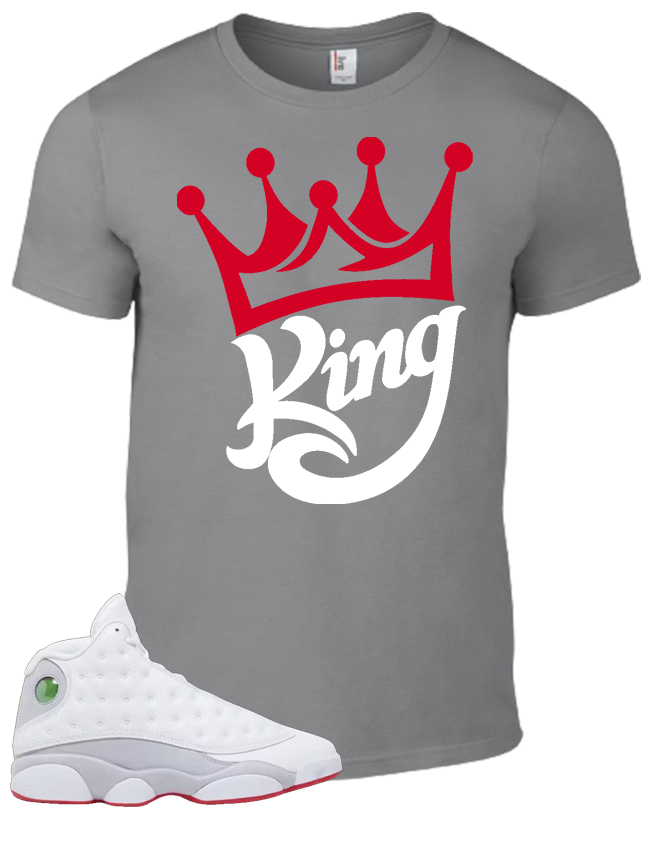 Tee To Match Air Jordan 13 Wolf Grey King