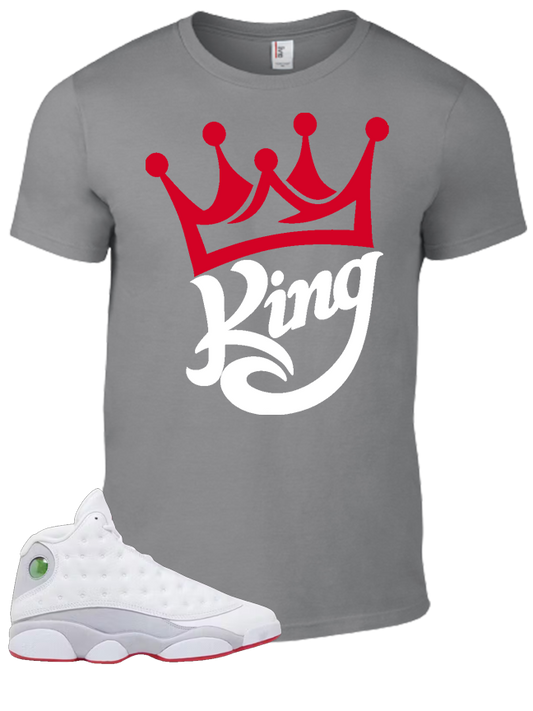 Tee To Match Air Jordan 13 Wolf Grey King