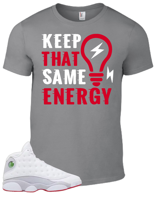 Tee To Match Air Jordan 13 Wolf Grey Energy