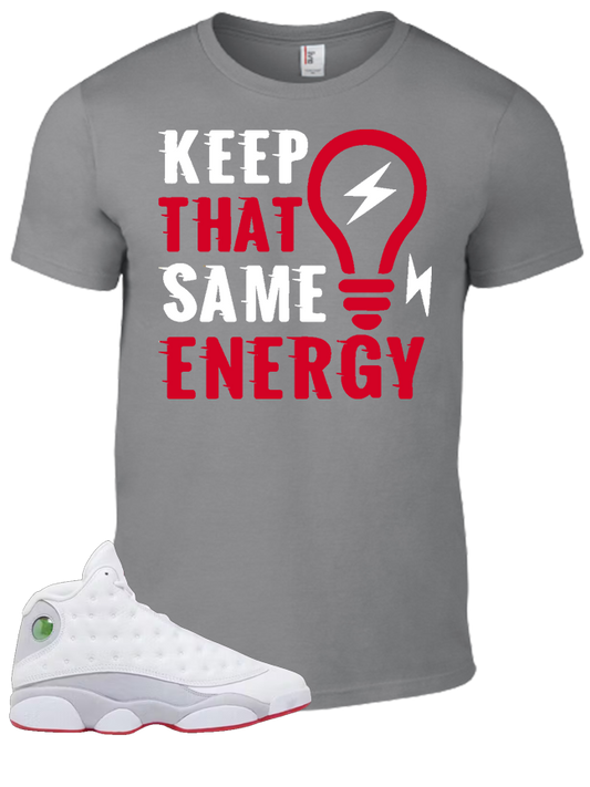 Tee To Match Air Jordan 13 Wolf Grey Energy