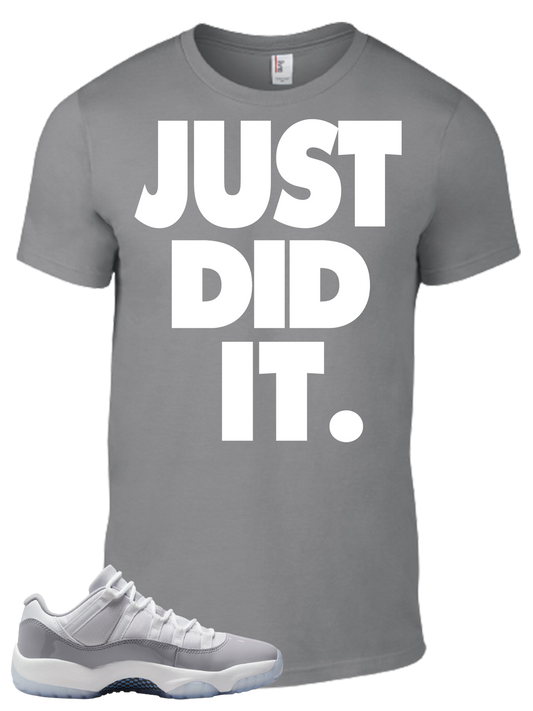 Tee To Match Air Jordan 11 Cement grey Just Did It