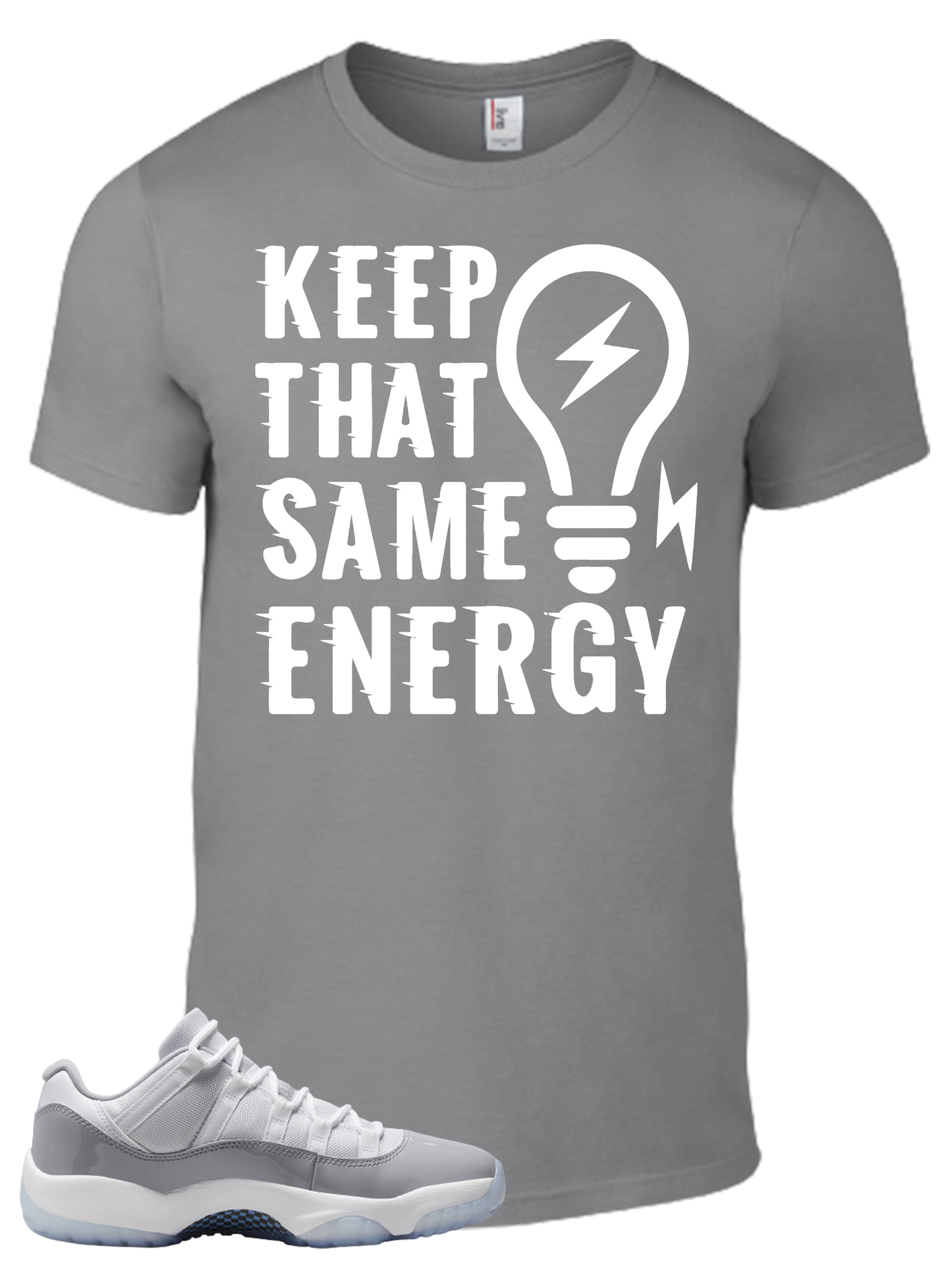 Tee To Match Air Jordan 11 Cement grey Energy