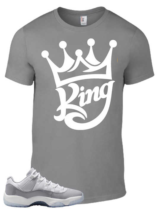 Tee To Match Air Jordan 11 Cement grey King