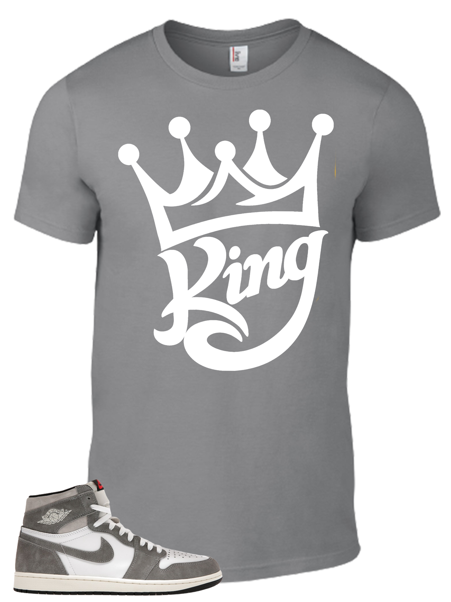 Tee To Match Air Jordan 1 Washed Black King