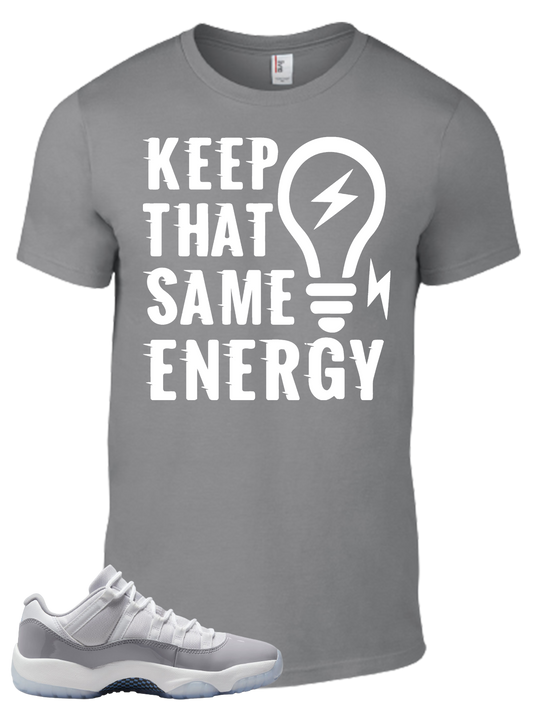 Tee To Match Air Jordan 11 Cement grey Energy