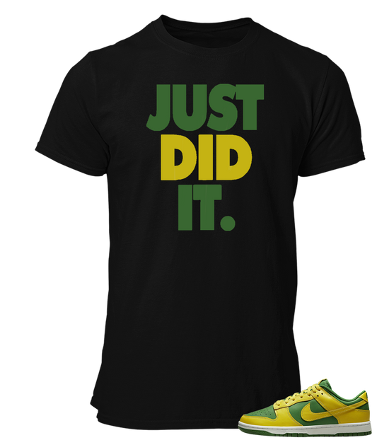 Tee To Match Nike Dunk Low Brazil Just Did It