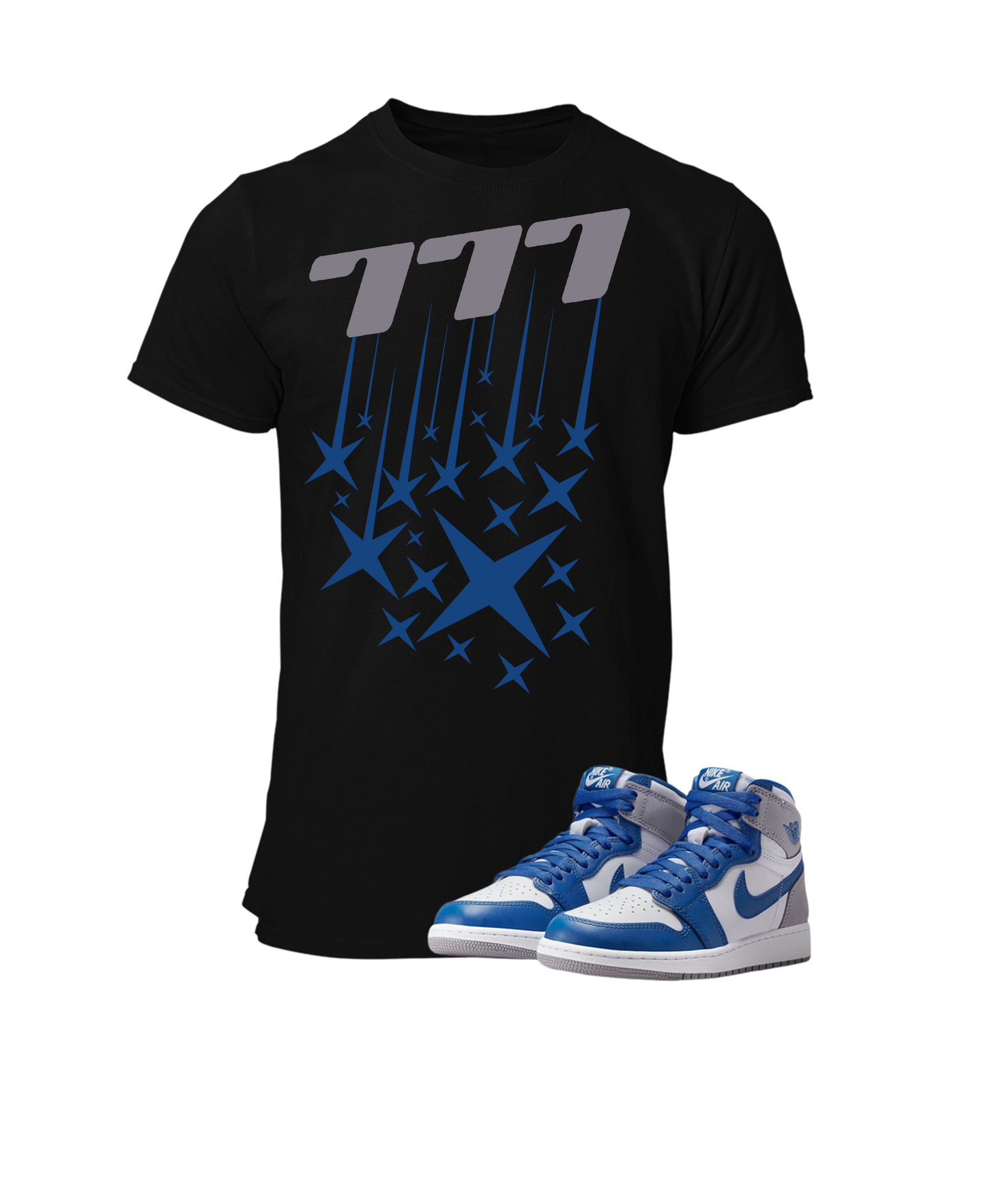 Tee To Match Air Jordan 1 True Blue 777