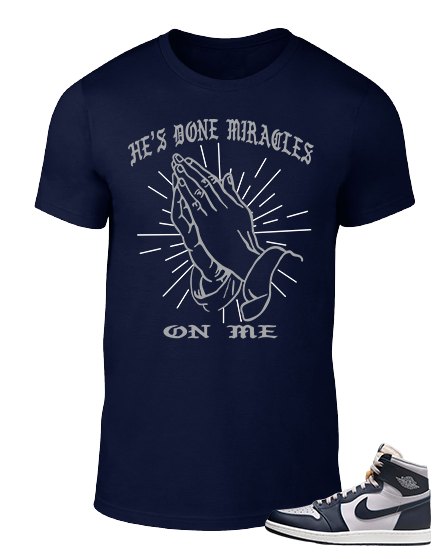 Tee to Match  Air Jordan 1 High 85 Georgetown Miracles Kanye