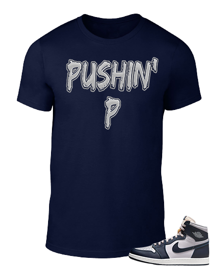 Tee to Match  Air Jordan 1 High 85 Georgetown Pushin' P